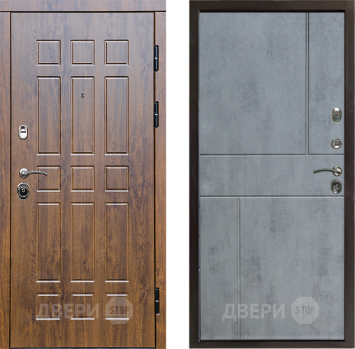 Входная металлическая Дверь Престиж Стандарт Горизонт Бетон темный в Бронницах