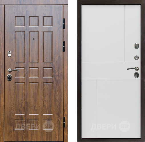 Входная металлическая Дверь Престиж Стандарт Горизонт Бетон белый в Бронницах