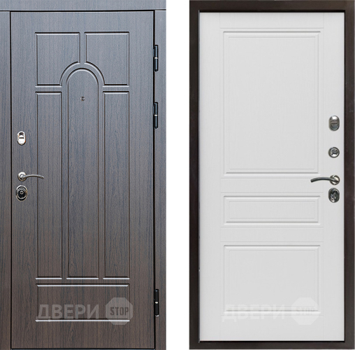 Входная металлическая Дверь Престиж Арка Классика Лиственница белая в Бронницах