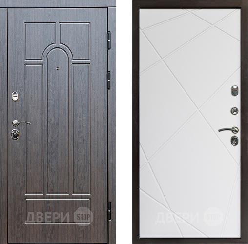 Входная металлическая Дверь Престиж Арка Лучи Бетон белый в Бронницах