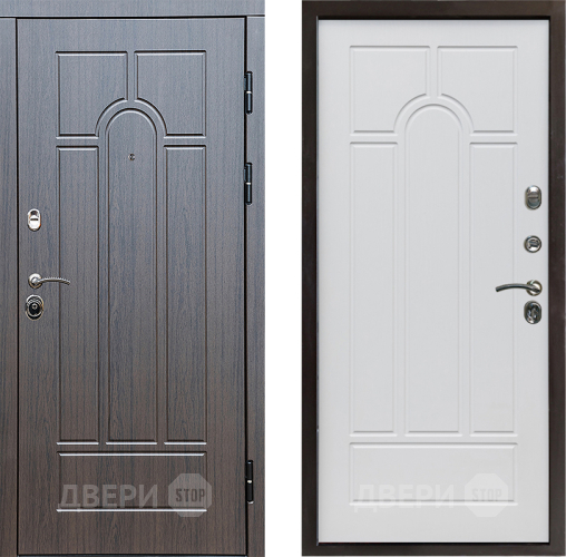 Входная металлическая Дверь Престиж Арка Арка Белое дерево в Бронницах