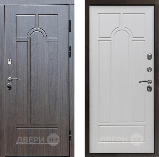 Входная металлическая Дверь Престиж Арка Арка Лиственница белая в Бронницах