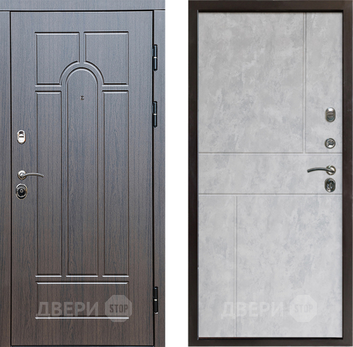 Входная металлическая Дверь Престиж Арка Горизонт Бетон светлый в Бронницах