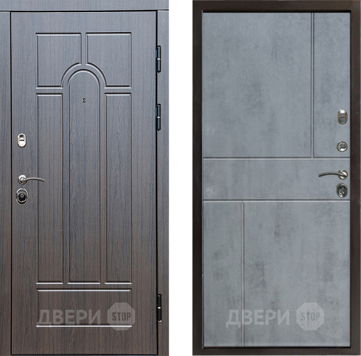 Входная металлическая Дверь Престиж Арка Горизонт Бетон темный в Бронницах