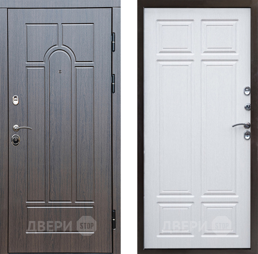 Входная металлическая Дверь Престиж Арка Премиум Лиственница белая в Бронницах