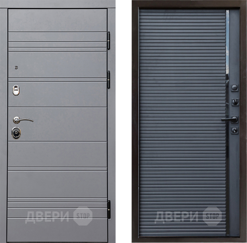 Входная металлическая Дверь Престиж Линия Грэй Porte Черный кварц в Бронницах