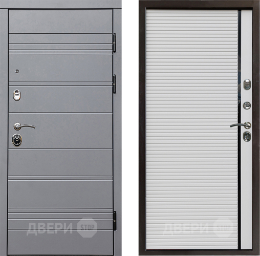 Входная металлическая Дверь Престиж Линия Грэй Porte Белый в Бронницах