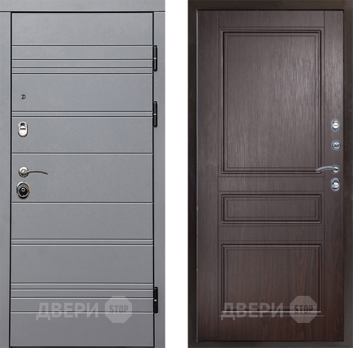 Входная металлическая Дверь Престиж Линия Грэй Классика Венге в Бронницах