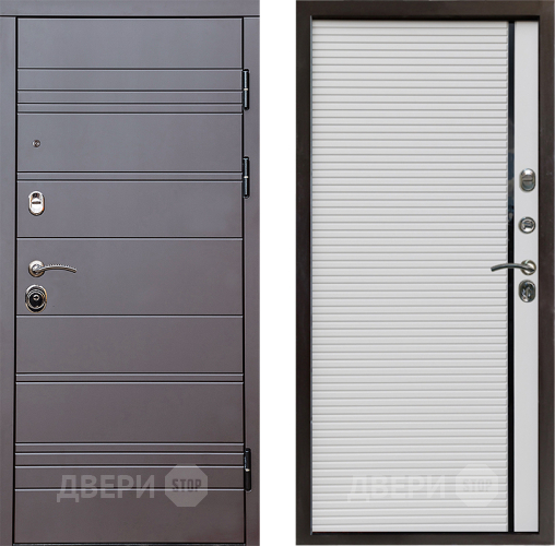 Входная металлическая Дверь Престиж Линия Браун Porte Белый в Бронницах