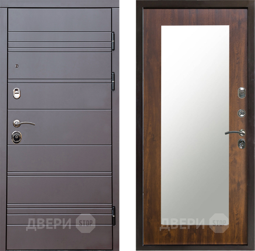 Дверь Престиж Линия Браун Зеркло Пастораль Дуб в Бронницах