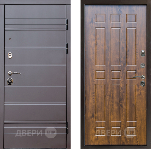 Входная металлическая Дверь Престиж Линия Браун Спарта Дуб в Бронницах