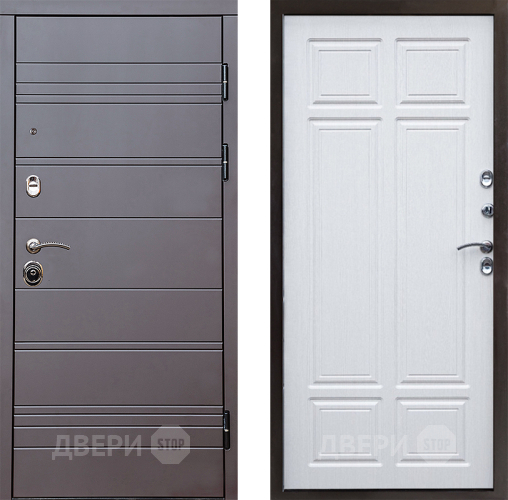 Входная металлическая Дверь Престиж Линия Браун Премиум Лиственница белая в Бронницах