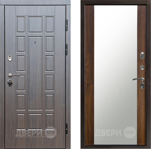 Входная металлическая Дверь Престиж Престиж Зеркало Дуб в Бронницах