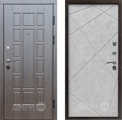 Входная металлическая Дверь Престиж Престиж Лучи Бетон светлый в Бронницах