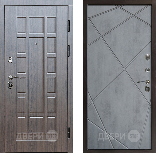 Входная металлическая Дверь Престиж Престиж Лучи Бетон темный в Бронницах