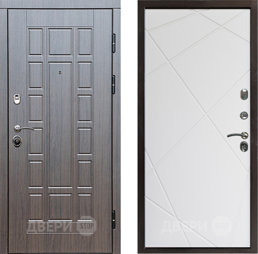 Входная металлическая Дверь Престиж Престиж Лучи Бетон белый в Бронницах