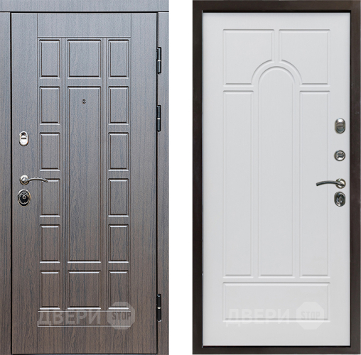 Входная металлическая Дверь Престиж Престиж Арка Белое дерево в Бронницах