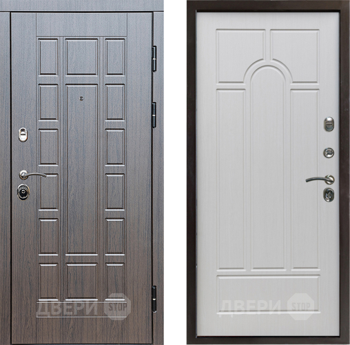 Входная металлическая Дверь Престиж Престиж Арка Лиственница белая в Бронницах