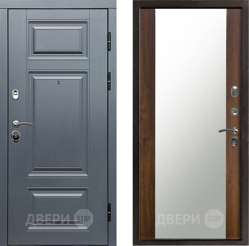 Входная металлическая Дверь Престиж Премиум Зеркало Дуб в Бронницах