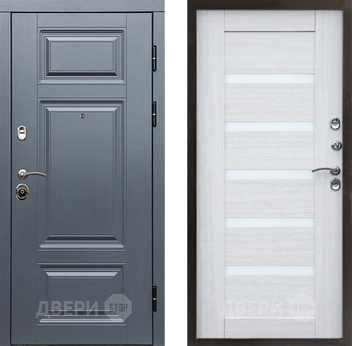 Входная металлическая Дверь Престиж Премиум Царга Лиственница белая в Бронницах