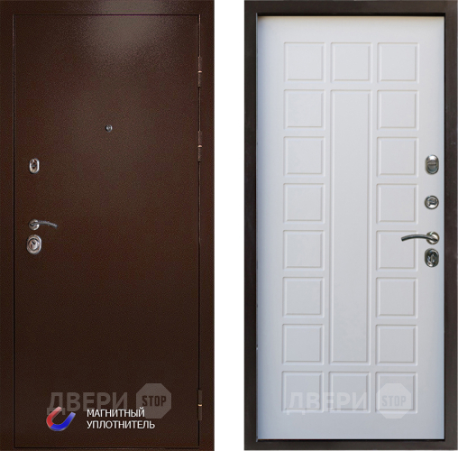 Входная металлическая Дверь Престиж Медь Престиж Белое дерево в Бронницах