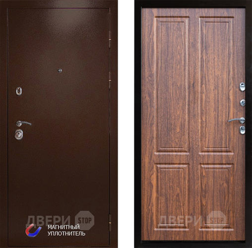 Входная металлическая Дверь Престиж Медь Премиум Орех светлый в Бронницах