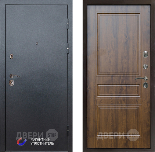 Входная металлическая Дверь Престиж Графит Классика Дуб в Бронницах