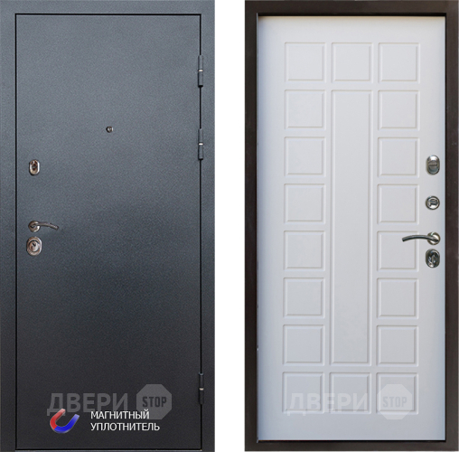 Входная металлическая Дверь Престиж Графит Престиж Белое дерево в Бронницах