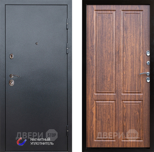 Входная металлическая Дверь Престиж Графит Премиум Орех светлый в Бронницах