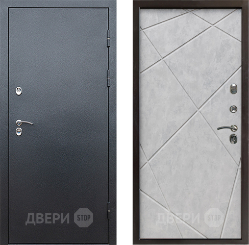 Входная металлическая Дверь Престиж TERMO с терморазрывом Снегирь Серебро Лучи Бетон светлый в Бронницах