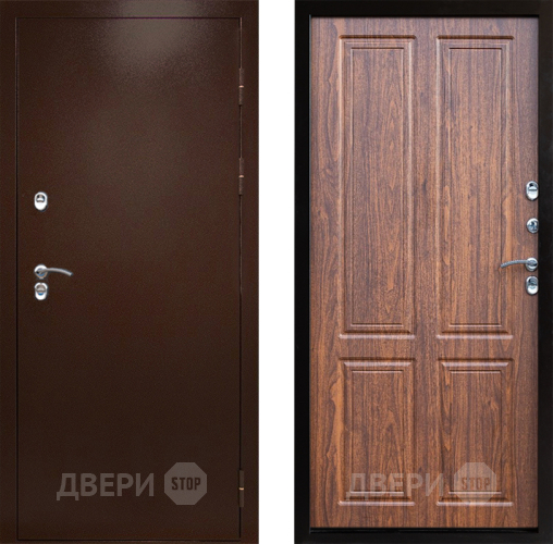 Входная металлическая Дверь Престиж TERMO с терморазрывом Снегирь Медь Премиум Орех светлый в Бронницах