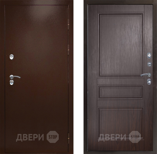 Входная металлическая Дверь Престиж TERMO с терморазрывом Снегирь Медь Классика Венге в Бронницах