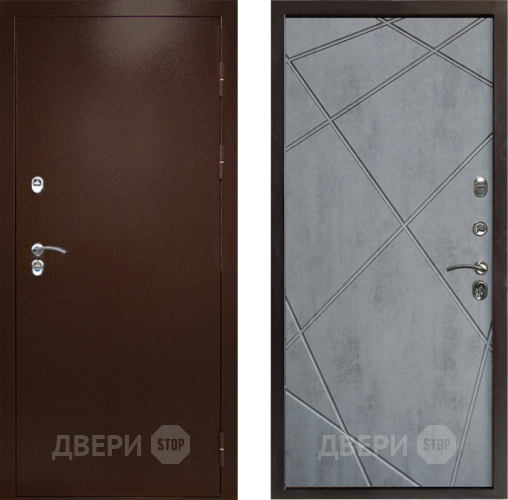 Входная металлическая Дверь Престиж TERMO с терморазрывом Снегирь Медь Лучи Бетон темный в Бронницах