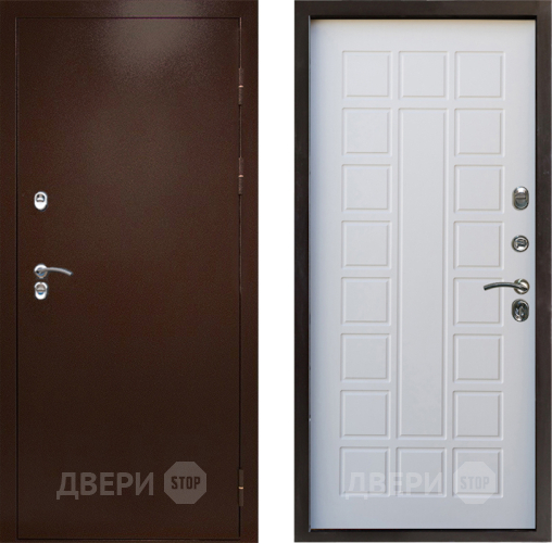Входная металлическая Дверь Престиж TERMO с терморазрывом Снегирь Медь Престиж Белое дерево в Бронницах