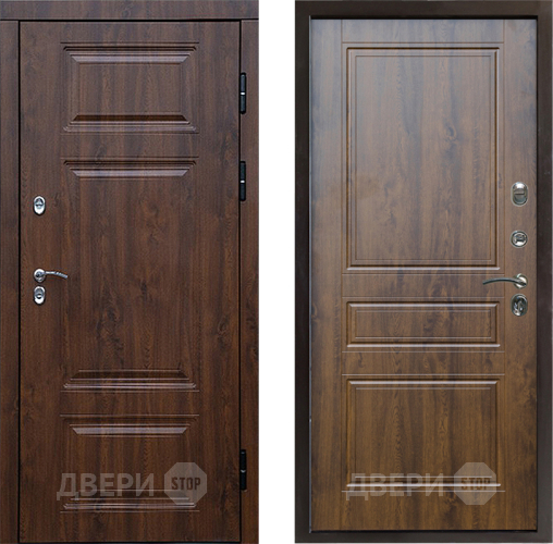 Входная металлическая Дверь Престиж TERMO с терморазрывом Премиум Орех Классика Дуб в Бронницах