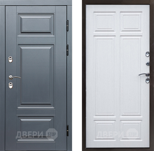 Входная металлическая Дверь Престиж TERMO с терморазрывом Премиум Грэй Премиум Лиственница белая в Бронницах