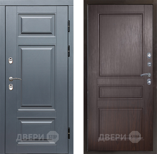 Входная металлическая Дверь Престиж TERMO с терморазрывом Премиум Грэй Классика Венге в Бронницах