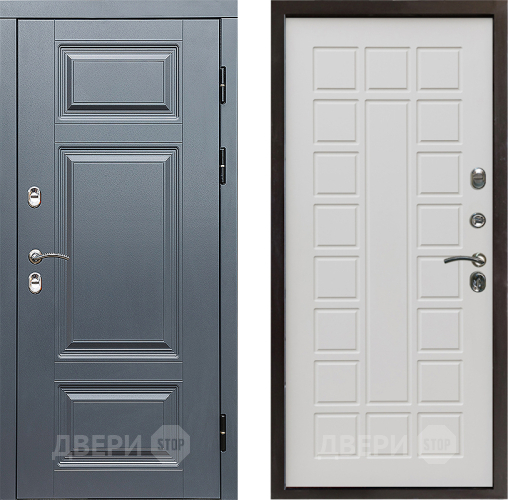 Входная металлическая Дверь Престиж TERMO с терморазрывом Премиум Грэй Престиж Бежевый мат в Бронницах