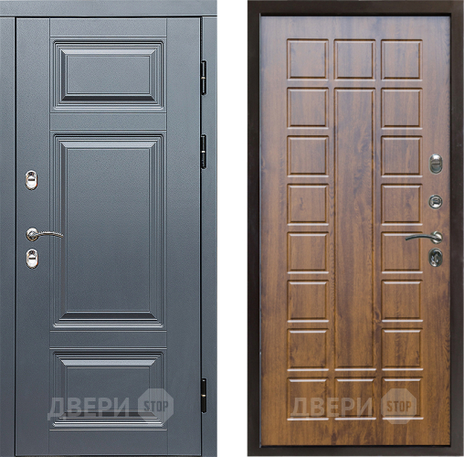 Входная металлическая Дверь Престиж TERMO с терморазрывом Премиум Грэй Престиж Дуб в Бронницах