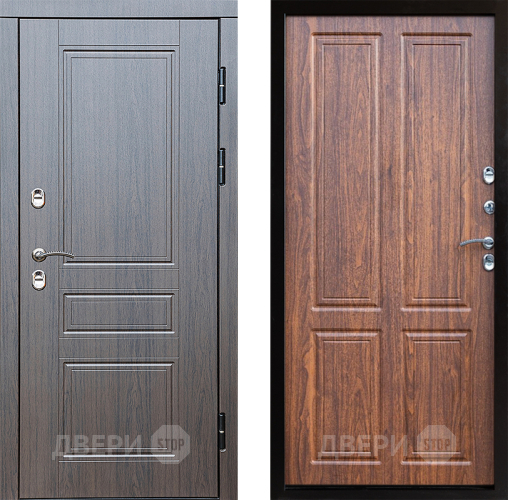 Входная металлическая Дверь Престиж TERMO с терморазрывом Классика Премиум Орех светлый в Бронницах