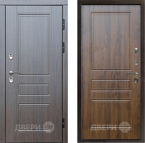 Входная металлическая Дверь Престиж TERMO с терморазрывом Классика Классика Дуб в Бронницах