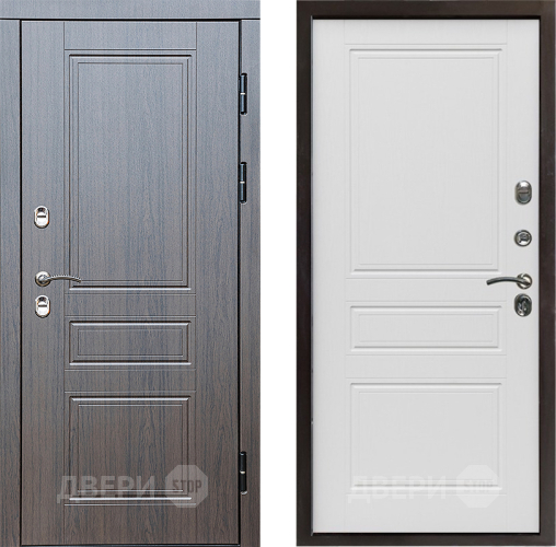 Входная металлическая Дверь Престиж TERMO с терморазрывом Классика Классика Лиственница белая в Бронницах