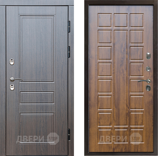 Входная металлическая Дверь Престиж TERMO с терморазрывом Классика Престиж Дуб в Бронницах