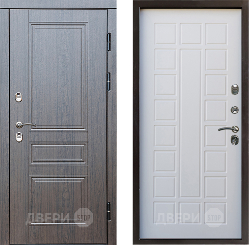 Входная металлическая Дверь Престиж TERMO с терморазрывом Классика Престиж Белое дерево в Бронницах