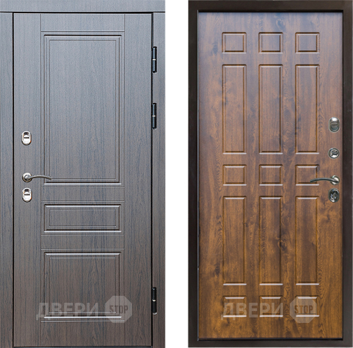 Входная металлическая Дверь Престиж TERMO с терморазрывом Классика Спарта Дуб в Бронницах