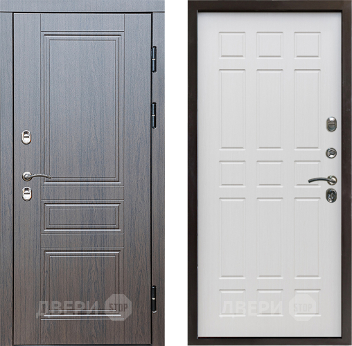 Входная металлическая Дверь Престиж TERMO с терморазрывом Классика Спарта Лиственница белая в Бронницах