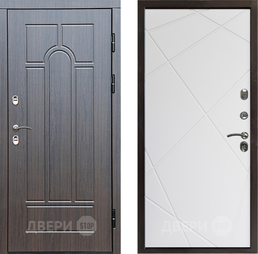 Входная металлическая Дверь Престиж TERMO с терморазрывом Арка Лучи Бетон светлый в Бронницах