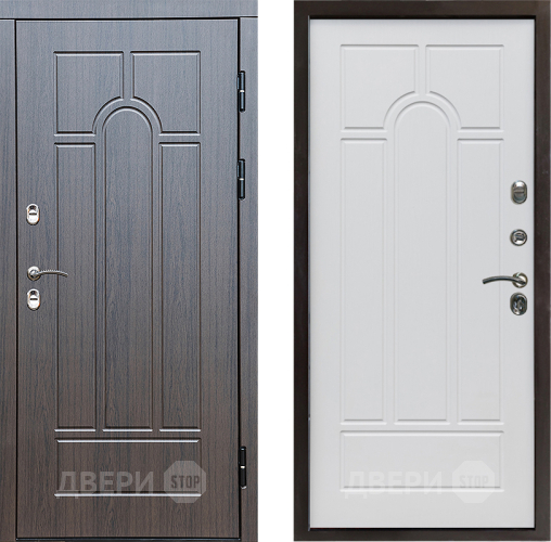 Входная металлическая Дверь Престиж TERMO с терморазрывом Арка Арка Белое дерево в Бронницах