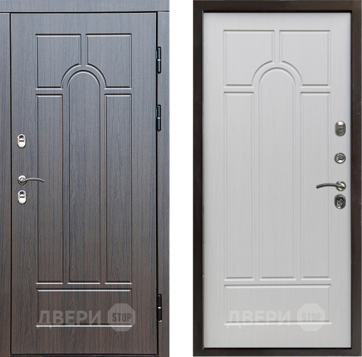 Входная металлическая Дверь Престиж TERMO с терморазрывом Арка Арка Лиственница белая в Бронницах