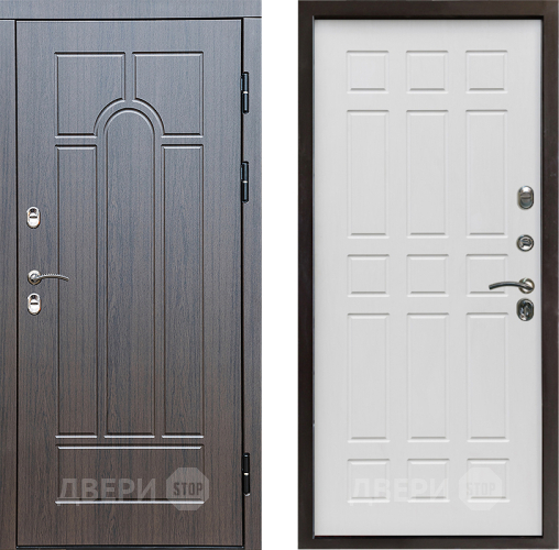 Входная металлическая Дверь Престиж TERMO с терморазрывом Арка Спарта Белое дерево в Бронницах